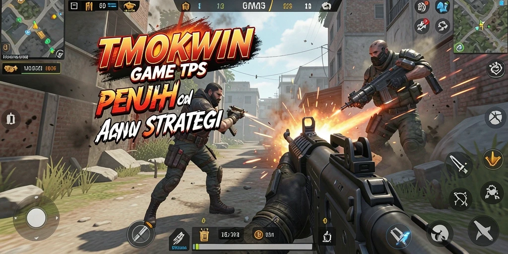 Gameplay TMOKWIN yang mendebarkan dengan aksi tembak-menembak intens.