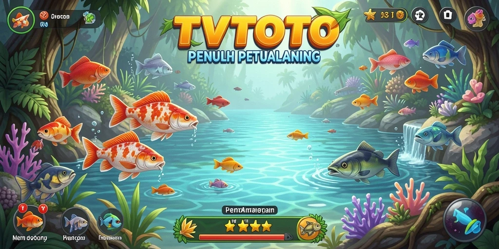 Tampilan gameplay memancing yang seru dan menantang di TVTOTO.