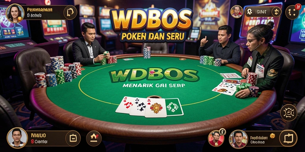 Tangkapan layar utama WDBOS menampilkan aksi seru permainan poker.